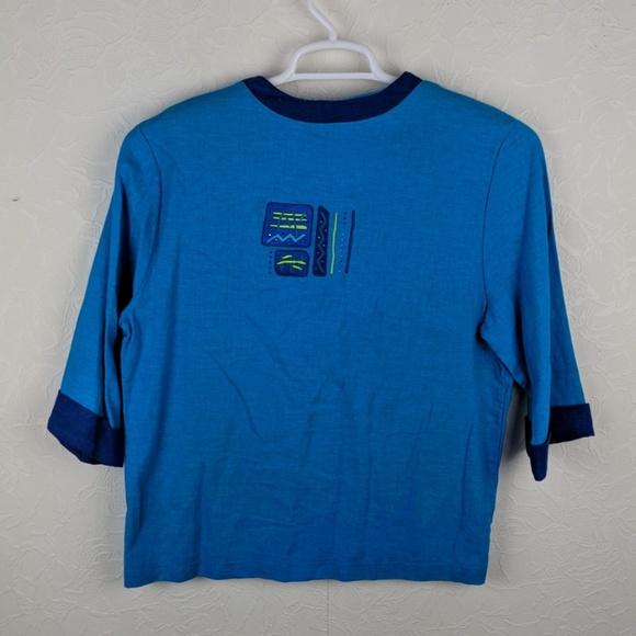 Vtg 90s GEPETTO Womens Linen Blend Button Shirt - Picture 6 of 6